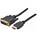 127871-HY cavo e adattatore video 1 m HDMI tipo A (Standard) DVI-D Nero - Foto miniatura 1