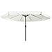 Parasol da Giardino  con Luci LED ø395x245 cm Bianco Sabbia - Foto miniatura 3