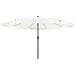 Parasol da Giardino  con Luci LED ø395x245 cm Bianco Sabbia - Foto miniatura 4