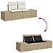 Set Divano Giardino 7 Pezzi con cuscini in Rattan Poliestere Beige - Foto miniatura 9