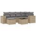 Set Divani da Giardino 7 pz con Cuscini Beige in Polyrattan - Foto miniatura 1