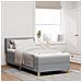 Letto Box Spring e Materasso Grigio Chiaro 90x200 cm Tessuto - Foto miniatura 2