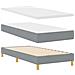 Letto Box Spring e Materasso Grigio Chiaro 90x200 cm Tessuto - Foto miniatura 3