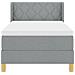 Letto Box Spring e Materasso Grigio Chiaro 90x200 cm Tessuto - Foto miniatura 8