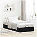 Struttura Letto Pouf Senza Materasso Nero 80x200 cm Velluto - Foto miniatura 3