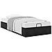 Struttura Letto Pouf Senza Materasso Nero 80x200 cm Velluto - Foto miniatura 4