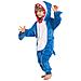 Pigiama Per Bambini Kigurumi Onesie Costume Squalo Blu 105-115 - Foto miniatura 4