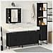 Set di mobili per il bagno 4 pcs Nero 33 x 33 x 185.5 cm - Foto miniatura 2