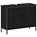Set di mobili per il bagno 4 pcs Nero 33 x 33 x 185.5 cm - Foto miniatura 7