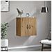Armadietto a muro rovere artigianale 60 x 31 x 60 cm - Foto miniatura 4