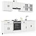Set Mobili da Cucina 8 pz Lucca Bianchi Lucido in Truciolato - Foto miniatura 2
