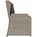 Panca Reclinabile Giardino con Cuscini Grigio Chiaro Polyrattan - Foto miniatura 5