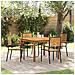 Set da Pranzo per Giardino 5 pcs Nero Poly Rattan - Foto miniatura 2