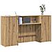 Banco Reception Rovere Artigianale 200x50x103,5cm in Truciolato - Foto miniatura 2