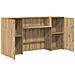 Banco Reception Rovere Artigianale 200x50x103,5cm in Truciolato - Foto miniatura 6