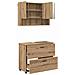 Set di mobili per il bagno con porta 2 pcs rovere artigianale - Foto miniatura 1