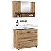 Set di mobili per il bagno con porta 2 pcs rovere artigianale - Foto miniatura 3