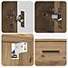 Set di mobili per il bagno con porta 2 pcs rovere artigianale - Foto miniatura 8
