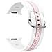 Cinturino In Silicone A Strisce Verticali Compatibile Con Samsung Watch 8 E Watch 8 Classic White+pink - Foto miniatura 2