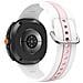 Cinturino In Silicone A Strisce Verticali Compatibile Con Samsung Watch 8 E Watch 8 Classic White+pink - Foto miniatura 3