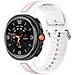 Cinturino In Silicone A Strisce Verticali Compatibile Con Samsung Watch 8 E Watch 8 Classic White+pink - Foto miniatura 4