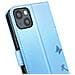 Custodia A Portafoglio Per Iphone 13 / 14 Design Premium Fiori Farfalla, Blu Chiaro - Foto miniatura 3