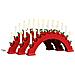 Arco di Candele di Natale con 10 Candele LED 3 pcs Rosso - Foto miniatura 1