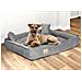 Cuccia per cani 115x95 cm in velluto grigio con cuscino impermeabile - Foto miniatura 5