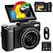 Fotocamera Digitale 5k Ultra Hd 64mp Wifi Con Schermo Ribaltabile E Obiettivo Macro Black - Foto miniatura 2