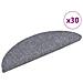 Tappetini per scale autoadesivi 30 pz 56x17x3 cm Grigio chiaro semicircolari - Foto miniatura 1