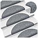 Tappetini per scale autoadesivi 30 pz 56x17x3 cm Grigio chiaro semicircolari - Foto miniatura 5