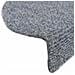 Tappetini per scale autoadesivi 30 pz 56x17x3 cm Grigio chiaro semicircolari - Foto miniatura 6
