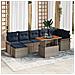 Set Divano da Giardino 8 pcs Grigio e Blu Navy polyrattan - Foto miniatura 2