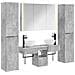Set di mobili per il bagno 6 pcs Grigio Cemento - Foto miniatura 1