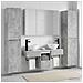 Set di mobili per il bagno 6 pcs Grigio Cemento - Foto miniatura 2