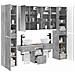 Set di mobili per il bagno 6 pcs Grigio Cemento - Foto miniatura 3