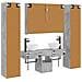 Set di mobili per il bagno 6 pcs Grigio Cemento - Foto miniatura 9
