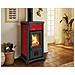 Stufa a Legna Gemma Elegance Potenza Termica Nominale 6 KW Colore Bordeaux  - Foto miniatura 4