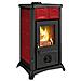 Stufa a Legna Gemma Elegance Potenza Termica Nominale 6 KW Colore Bordeaux  - Foto miniatura 1