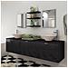 Set Mobili da Bagno con Lavabo 8 pz Nero - Foto miniatura 2
