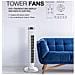 Ventilatore Tower Fan 55w 910mm Con Display Temperatura E Telecomando Abs Colore Bianco Ip20 - Sku 7900 - VT-5536  - Foto miniatura 2