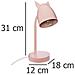 Lampada Orecchie In Metallo - E14 - 25 W - H. 31 Cm - Rosa - Foto miniatura 5