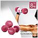 Prkned08k Set Di Pesi Con Manubri, 2 Pezzi, 8 Kg, Vino Rosso, Neoprene - Foto miniatura 28