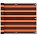 Paravento Balcone Arancione e Marrone 75x400 cm Tessuto Oxford - Foto miniatura 1