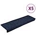 Tappetini per Scale Tessuto Agugliato 5 pz 65x21x4 cm Antracite - Foto miniatura 1