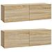 Mobili Tv Da Parete 2 Pz Rovere Sonoma 100x30x30 Cm In Legno - Foto miniatura 1