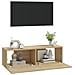 Mobili Tv Da Parete 2 Pz Rovere Sonoma 100x30x30 Cm In Legno - Foto miniatura 7