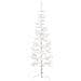 Albero Natale Artificiale Sottile A Metà Supporto Bianco 150 Cm - Foto miniatura 8