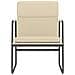Sedia Lounge Crema 55x64x80 Cm In Tessuto - Foto miniatura 3