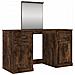 Toeletta Con Specchio Rovere Fumo 130x50x132,5 Cm - Foto miniatura 2